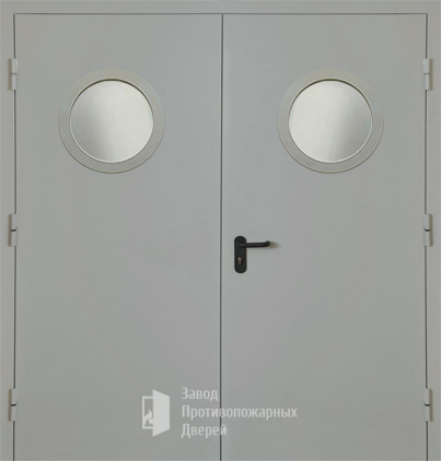 Фото двери «Двупольная с круглым стеклом EI-30» в Воскресенску