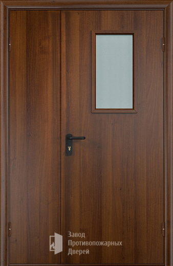 Фото двери «Полуторная МДФ со стеклом EI-30» в Воскресенску