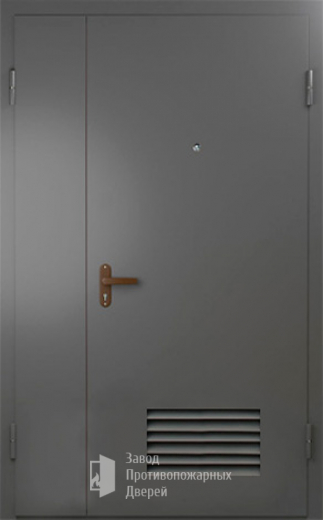 Фото двери «Техническая дверь №7 полуторная с вентиляционной решеткой» в Воскресенску