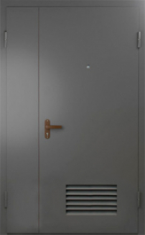 Фото двери «Техническая дверь №7 полуторная с вентиляционной решеткой» в Воскресенску